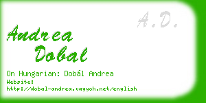 andrea dobal business card