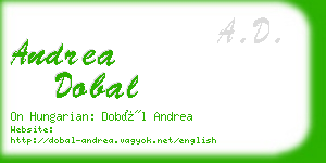 andrea dobal business card